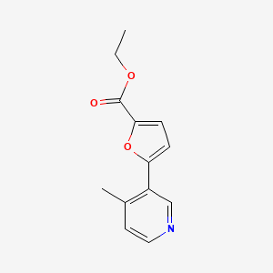 molecular formula C13H13NO3 B1391931 Ethyl 5-(4-Methyl-3-pyridyl)-2-furoate CAS No. 1187163-61-6