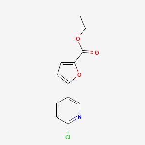 molecular formula C12H10ClNO3 B1391932 Ethyl 5-(2-Chloro-5-pyridyl)-2-furoate CAS No. 1187163-40-1