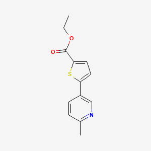 molecular formula C13H13NO2S B1391934 Ethyl 5-(6-Methylpyridin-3-yl)thiophene-2-carboxylate CAS No. 1187170-31-5