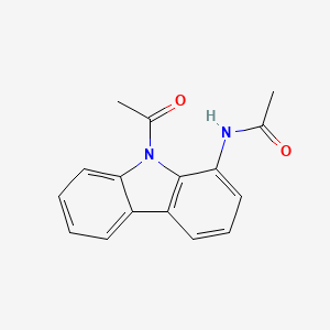 molecular formula C16H14N2O2 B13919344 N-(9-acetyl-9H-carbazol-8-yl)acetamide 