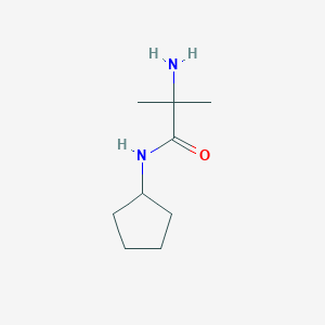 molecular formula C9H18N2O B13919355 N~1~-cyclopentyl-2-methylalaninamide hydrochloride 