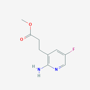 molecular formula C9H11FN2O2 B1391937 Methyl 3-(2-amino-5-fluoropyridin-3-yl)propanoate CAS No. 1228665-99-3