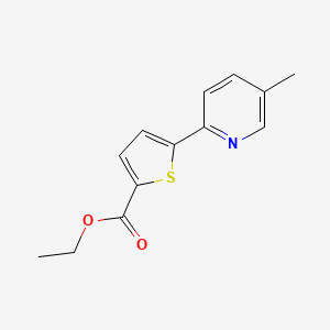 molecular formula C13H13NO2S B1391938 Ethyl 5-(5-Methylpyridin-2-yl)thiophene-2-carboxylate CAS No. 1187163-48-9
