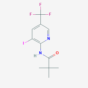 molecular formula C11H12F3IN2O B1391940 N-(3-Iodo-5-(trifluoromethyl)pyridin-2-yl)-pivalamide CAS No. 1002916-67-7