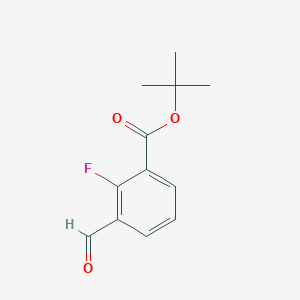 molecular formula C12H13FO3 B13919411 Tert-butyl 2-fluoro-3-formylbenzoate 