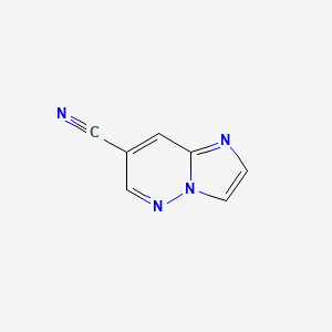 molecular formula C7H4N4 B13919418 Imidazo[1,2-B]pyridazine-7-carbonitrile 