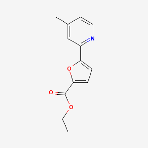 molecular formula C13H13NO3 B1391942 Ethyl 5-(4-Methyl-2-pyridyl)-2-furoate CAS No. 1187163-99-0
