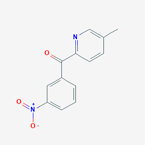 molecular formula C13H10N2O3 B1391943 5-Methyl-2-(3-nitrobenzoyl)pyridine CAS No. 1187166-63-7
