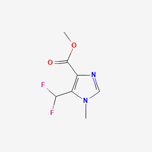 molecular formula C7H8F2N2O2 B13919432 Methyl 5-(difluoromethyl)-1-methyl-1H-imidazole-4-carboxylate 
