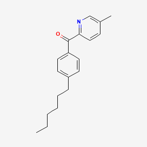 molecular formula C19H23NO B1391944 2-(4-Hexylbenzoyl)-5-methylpyridine CAS No. 1187166-51-3