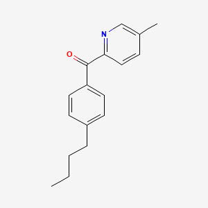 molecular formula C17H19NO B1391945 2-(4-Butylbenzoyl)-5-methylpyridine CAS No. 1187170-27-9