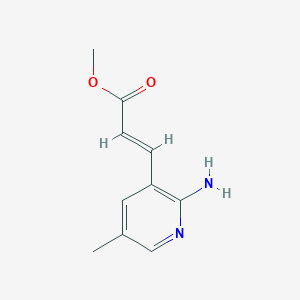 molecular formula C10H12N2O2 B1391949 (E)-Methyl 3-(2-amino-5-methylpyridin-3-YL)-acrylate CAS No. 1228670-24-3