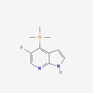 molecular formula C10H13FN2Si B1391950 5-Fluoro-4-(trimethylsilyl)-1H-pyrrolo[2,3-b]pyridine CAS No. 1228665-73-3