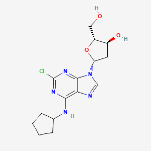 molecular formula C15H20ClN5O3 B13919577 (2R,3S,5R)-5-[2-chloro-6-(cyclopentylamino)purin-9-yl]-2-(hydroxymethyl)oxolan-3-ol 