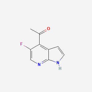 molecular formula C9H7FN2O B1391958 1-(5-Fluoro-1H-pyrrolo[2,3-b]pyridin-4-yl)ethanone CAS No. 1228666-59-8