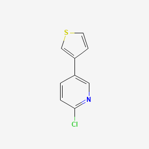 molecular formula C9H6ClNS B1391961 2-Chloro-5-(3-thienyl)pyridine CAS No. 873948-15-3