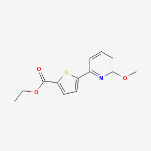 molecular formula C13H13NO3S B1391964 5-(6-甲氧基吡啶-2-基)噻吩-2-羧酸乙酯 CAS No. 1187163-54-7