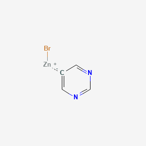 molecular formula C4H3BrN2Zn B1391965 Pyrimidin-5-ylzinc bromide, 0.50 M in THF CAS No. 1227941-02-7