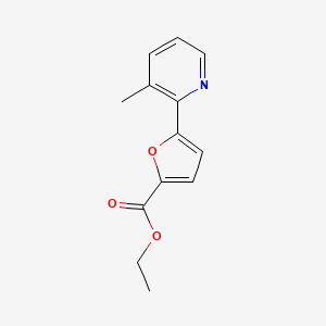 molecular formula C13H13NO3 B1391969 Ethyl 5-(3-Methyl-2-pyridyl)-2-furoate CAS No. 1187170-24-6