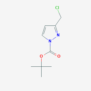 molecular formula C9H13ClN2O2 B13919739 tert-butyl 3-(chloromethyl)-1H-pyrazole-1-carboxylate 
