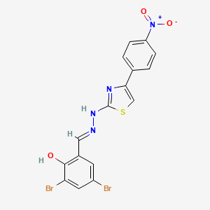 molecular formula C16H10Br2N4O3S B13919769 ThrRS-IN-2 