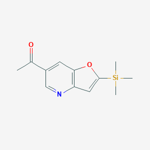 molecular formula C12H15NO2Si B1391981 1-(2-(Trimethylsilyl)furo[3,2-b]pyridin-6-yl)-ethanone CAS No. 1228666-31-6