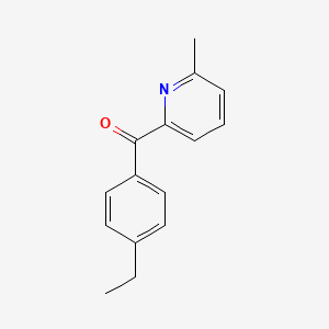 molecular formula C15H15NO B1391986 2-(4-Ethylbenzoyl)-6-methylpyridine CAS No. 1187166-08-0