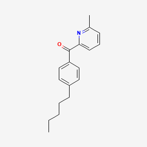 molecular formula C18H21NO B1391988 6-Methyl-2-(4-pentylbenzoyl)-pyridine CAS No. 1187168-75-7