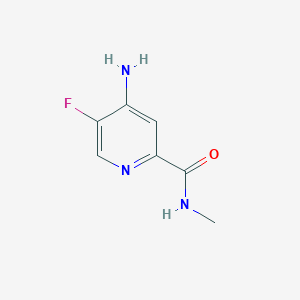 molecular formula C7H8FN3O B13919888 4-Amino-5-fluoro-N-methylpicolinamide 