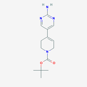 molecular formula C14H20N4O2 B13919893 tert-Butyl 4-(2-aminopyrimidin-5-yl)-3,6-dihydropyridine-1(2H)-carboxylate 