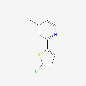 molecular formula C10H8ClNS B1391990 2-(5-Chloro-2-thienyl)-4-methylpyridine CAS No. 202336-12-7