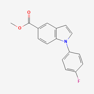 molecular formula C16H12FNO2 B13919918 Methyl 1-(4-fluorophenyl)-indole-5-carboxylate 