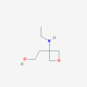 molecular formula C7H15NO2 B13919921 2-[3-(Ethylamino)oxetan-3-yl]ethanol 