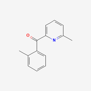 molecular formula C14H13NO B1391996 2-(2-Methylbenzoyl)-6-methylpyridine CAS No. 1187169-79-4