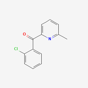 molecular formula C13H10ClNO B1391998 2-(2-Chlorobenzoyl)-6-methylpyridine CAS No. 1187166-18-2