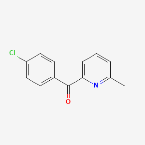 molecular formula C13H10ClNO B1391999 2-(4-Chlorobenzoyl)-6-methylpyridine CAS No. 1187169-91-0