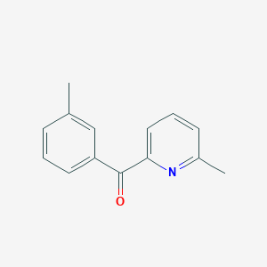 molecular formula C14H13NO B1392001 2-(3-Methylbenzoyl)-6-methylpyridine CAS No. 1187163-76-3