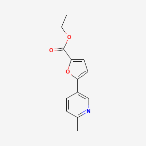 molecular formula C13H13NO3 B1392004 Ethyl 5-(2-Methyl-5-pyridyl)-2-furoate CAS No. 1187163-64-9