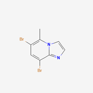 molecular formula C8H6Br2N2 B13920046 6,8-Dibromo-5-methylimidazo[1,2-a]pyridine 