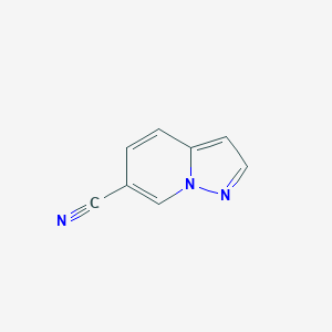 molecular formula C8H5N3 B13920068 Pyrazolo[1,5-a]pyridine-6-carbonitrile 