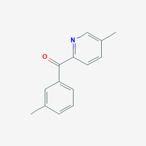 molecular formula C14H13NO B1392009 2-(3-甲基苯甲酰)-5-甲基吡啶 CAS No. 1187170-11-1