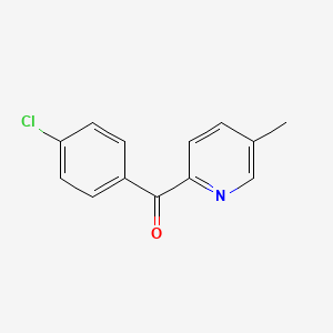 molecular formula C13H10ClNO B1392010 2-(4-氯苯甲酰)-5-甲基吡啶 CAS No. 1187166-39-7