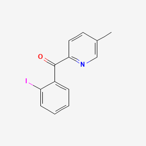 molecular formula C13H10INO B1392011 2-(2-Iodobenzoyl)-5-methylpyridine CAS No. 1187163-35-4