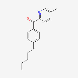 molecular formula C18H21NO B1392014 5-甲基-2-(4-戊基苯甲酰)吡啶 CAS No. 1187164-56-2