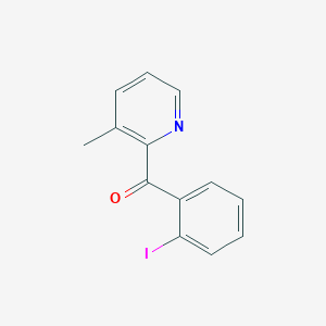 molecular formula C13H10INO B1392019 2-(2-碘苯甲酰)-3-甲基吡啶 CAS No. 1187165-45-2