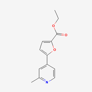 molecular formula C13H13NO3 B1392021 Ethyl 5-(2-Methyl-4-pyridyl)-2-furoate CAS No. 1187163-26-3