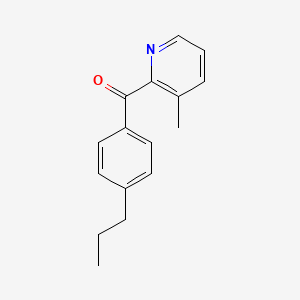 molecular formula C16H17NO B1392022 3-Methyl-2-(4-propylbenzoyl)pyridine CAS No. 1187164-23-3