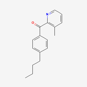 B1392023 2-(4-Butylbenzoyl)-3-methylpyridine CAS No. 1187165-84-9