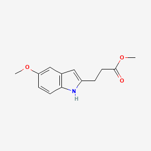 molecular formula C13H15NO3 B13920260 Methyl 5-methoxy-1H-indole-2-propanoate 