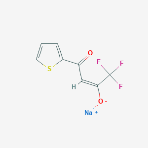 molecular formula C8H4F3NaO2S B13920279 sodium (2E)-1,1,1-trifluoro-4-oxo-4-(thiophen-2-yl)but-2-en-2-olate 